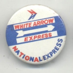National Express coaches buses bus white arrow express 1972