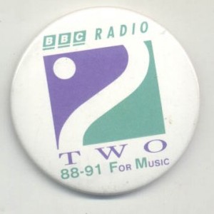 BBC Radio Two 1980s promotional badge