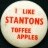 Stantons; I Like Stantons Toffee Apples