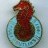 Butlin's Filey 1957 (red seahorse & light blue)