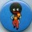 Robertson's Golden Shred button badge blue