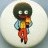 Robertson's Golden Shred button badge white