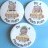 Gold Reef tinned fruit pineapple peach pear set of badges