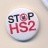 Stop High speed Railink 2 railway campaign badge