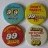 Cadbury's chocolate 99 Flake bar set of 4 1970s badges