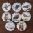 Save the Birds early 1970s RSPB YOC campaign tin badges set of 8