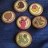 Ribena drink set of 6 character badges