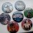 Star Wars  original 1977  film set of seven badges